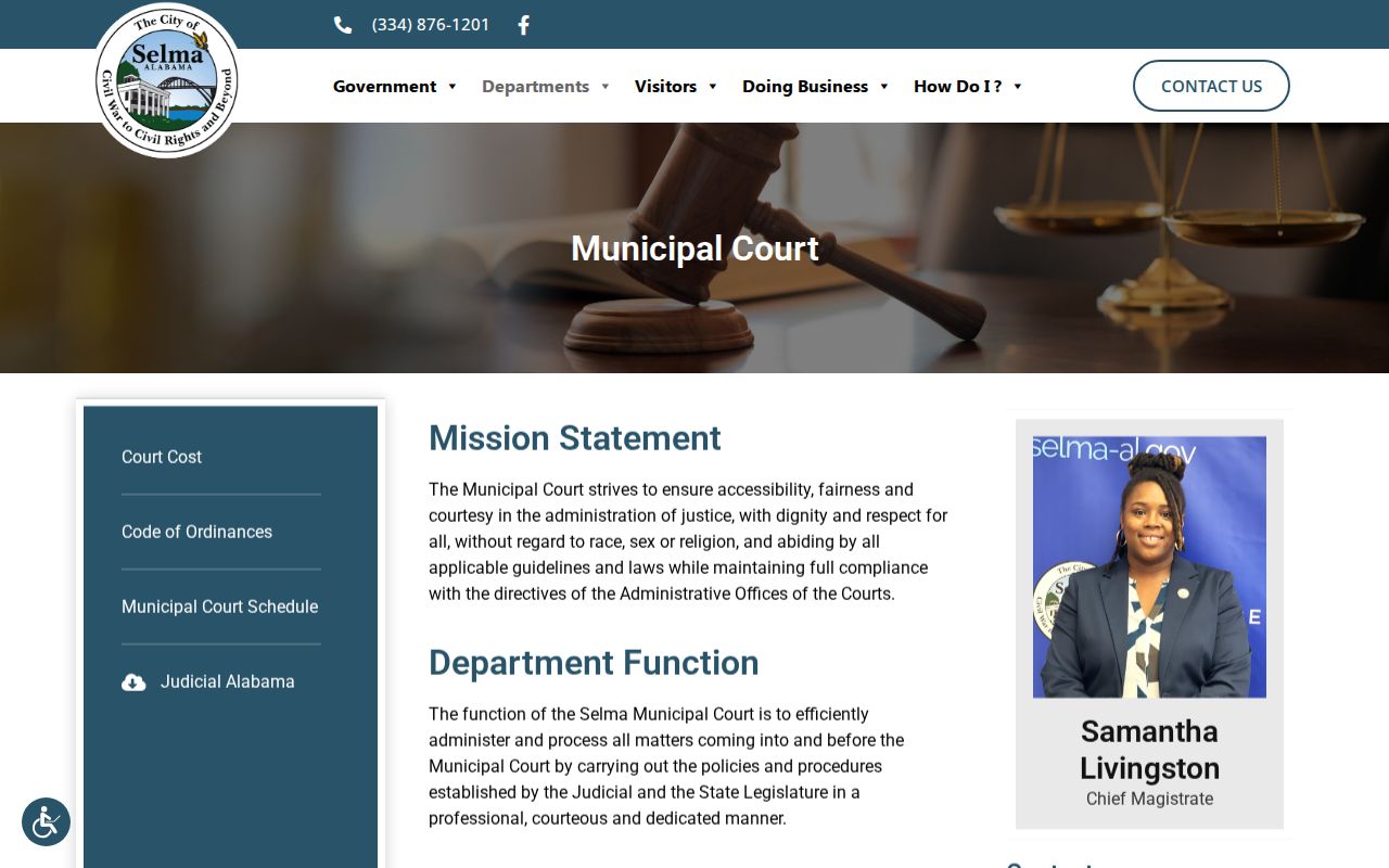 Selma criminal court records and warrant hours source