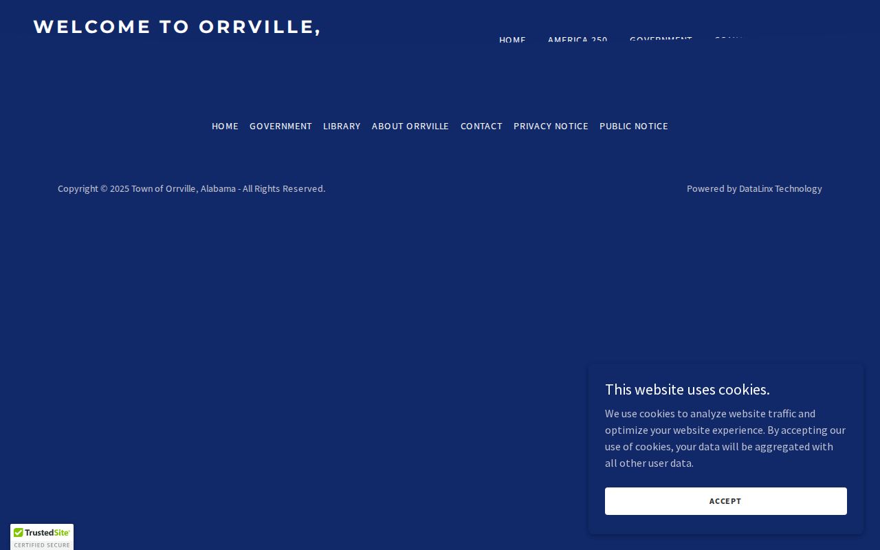 Orrville public town records notice source in Dallas County