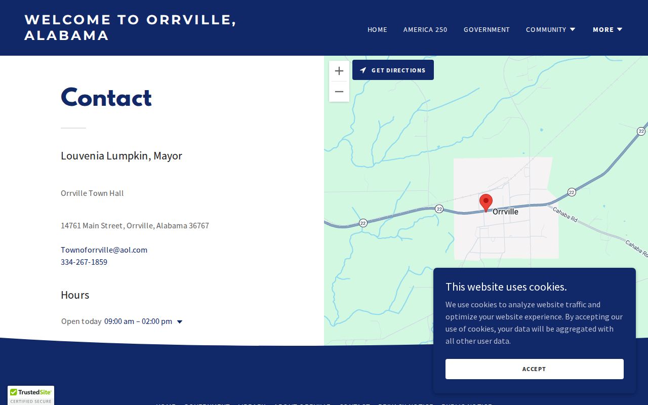 Orrville criminal records routing through Alabama Town Hall