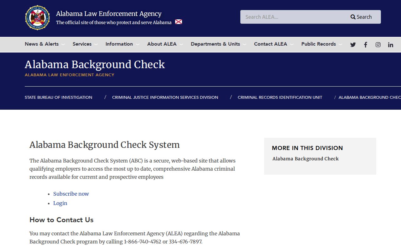 Dallas County criminal history ALEA personal record review instructions
