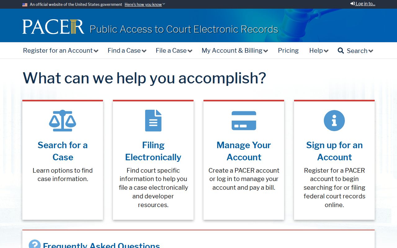 Dallas County criminal history federal PACER records access